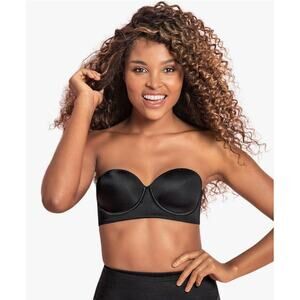 Leonisa Slimming Underwire Strapless Bra Black Womens 38B New Unpadded Cups
